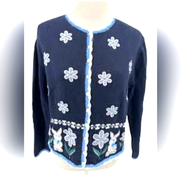 Christopher & Banks Sweaters - Vintage Christopher & Banks Spring Easter Cardigan